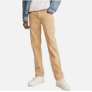 NWT Levi’s 511 Slim Fit Aldo Palm Print Jeans Tan 36x30